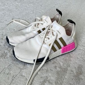 Adidas NMD R1 Sneaker Size 8 Cream White/Gold/Pink
